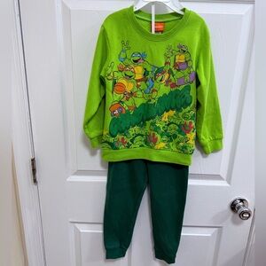 Green Teenage Ninja Turtles Sweatshirt and Pants Set, Size 4T